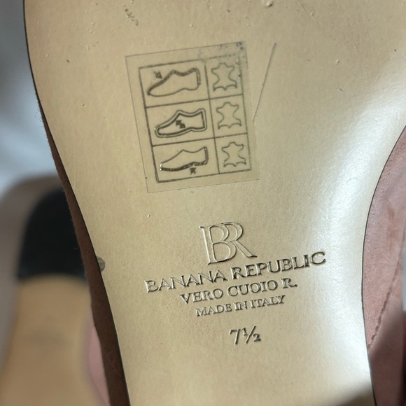 BANANA REPUBLIC Sz 7.5 Slip On Square Toe Suede Made in Italy Loafers NEW W/ TAG - Picture 9 of 9